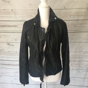 Abercrombie & Fitch Vegan Black Leather Jacket